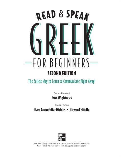 Read and Speak Greek for Beginners, 2nd Edition