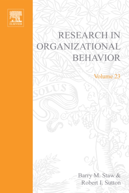 Research in Organizational Behavior