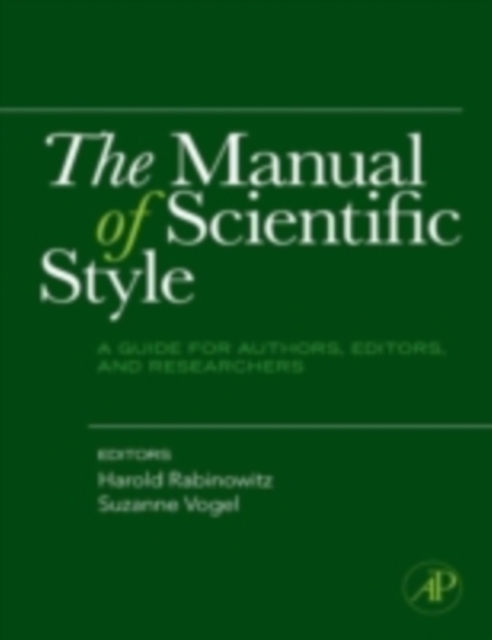 Manual of Scientific Style
