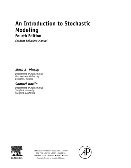 Introduction to Stochastic Modeling, Student Solutions Manual (e-only)