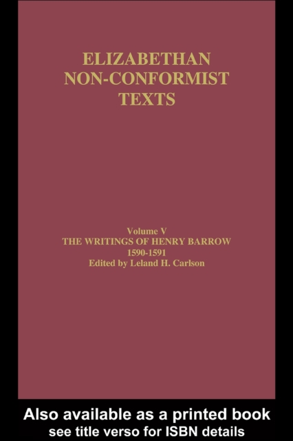 Writings of Henry Barrow, 1590-91