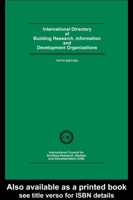 International Directory of Building Research, Information and Development Organizations