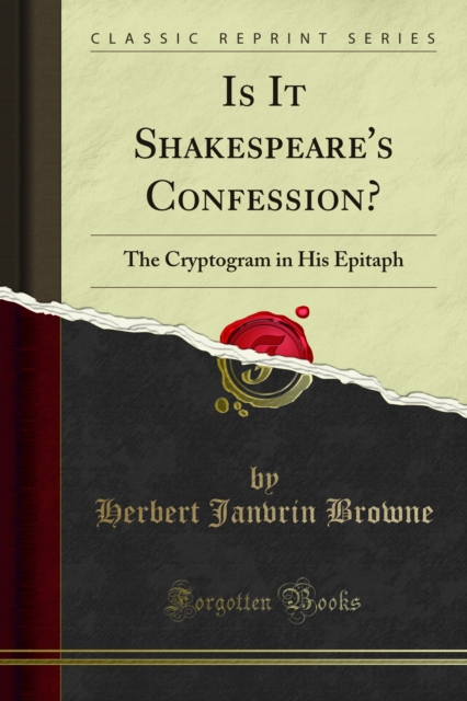 Is It Shakespeare's Confession?