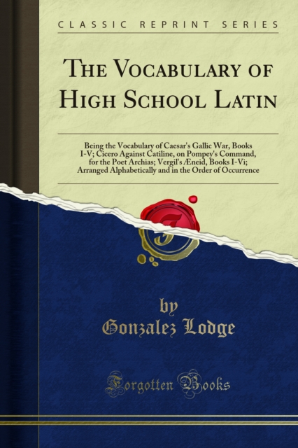 Vocabulary of High School Latin