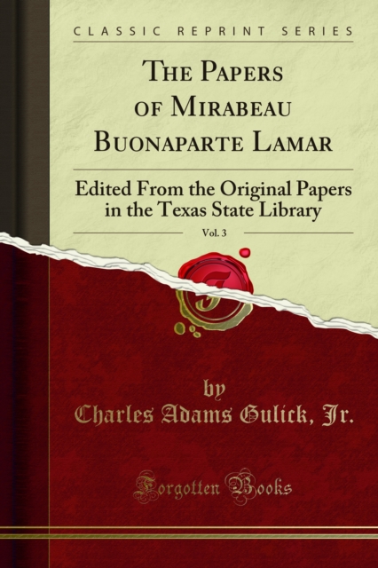 Papers of Mirabeau Buonaparte Lamar