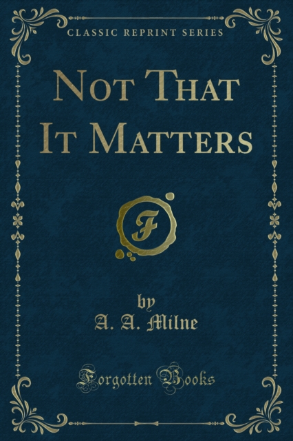Not That It Matters