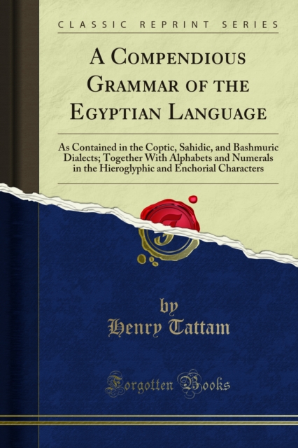 Compendious Grammar of the Egyptian Language