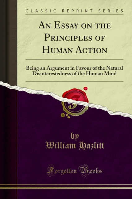Essay on the Principles of Human Action
