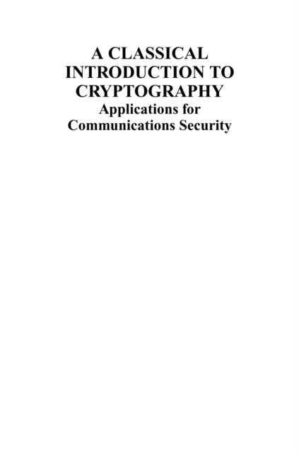 Classical Introduction to Cryptography