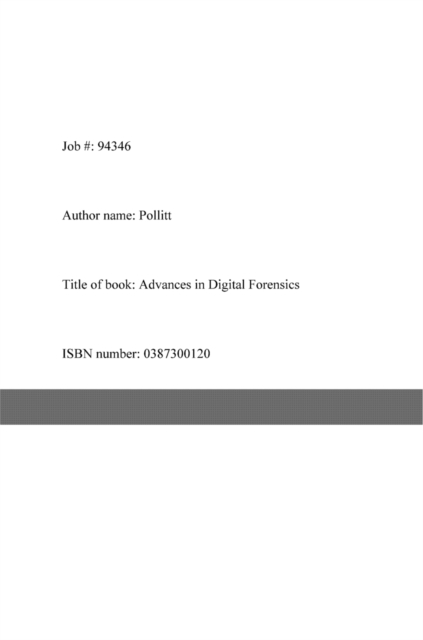Advances in Digital Forensics
