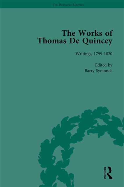 Works of Thomas De Quincey, Part I Vol 1